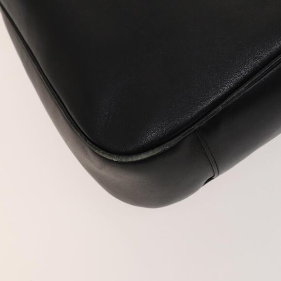 GUCCI Bamboo Hand Bag Leather Black Gold 001 001 - Picture 13 of 16